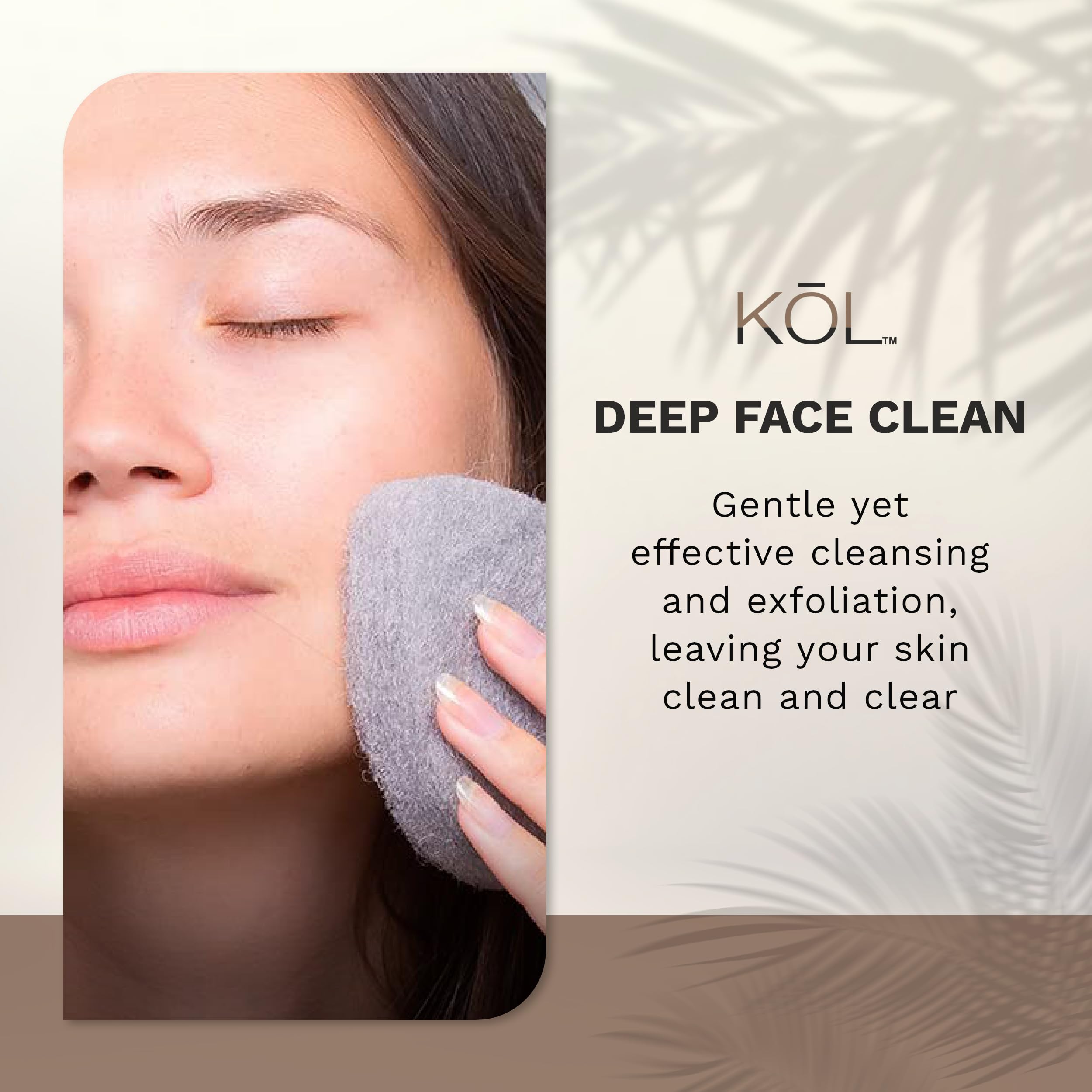 KOL Face Scrubber drop-design pads fit fingers for precise nose and eye area.