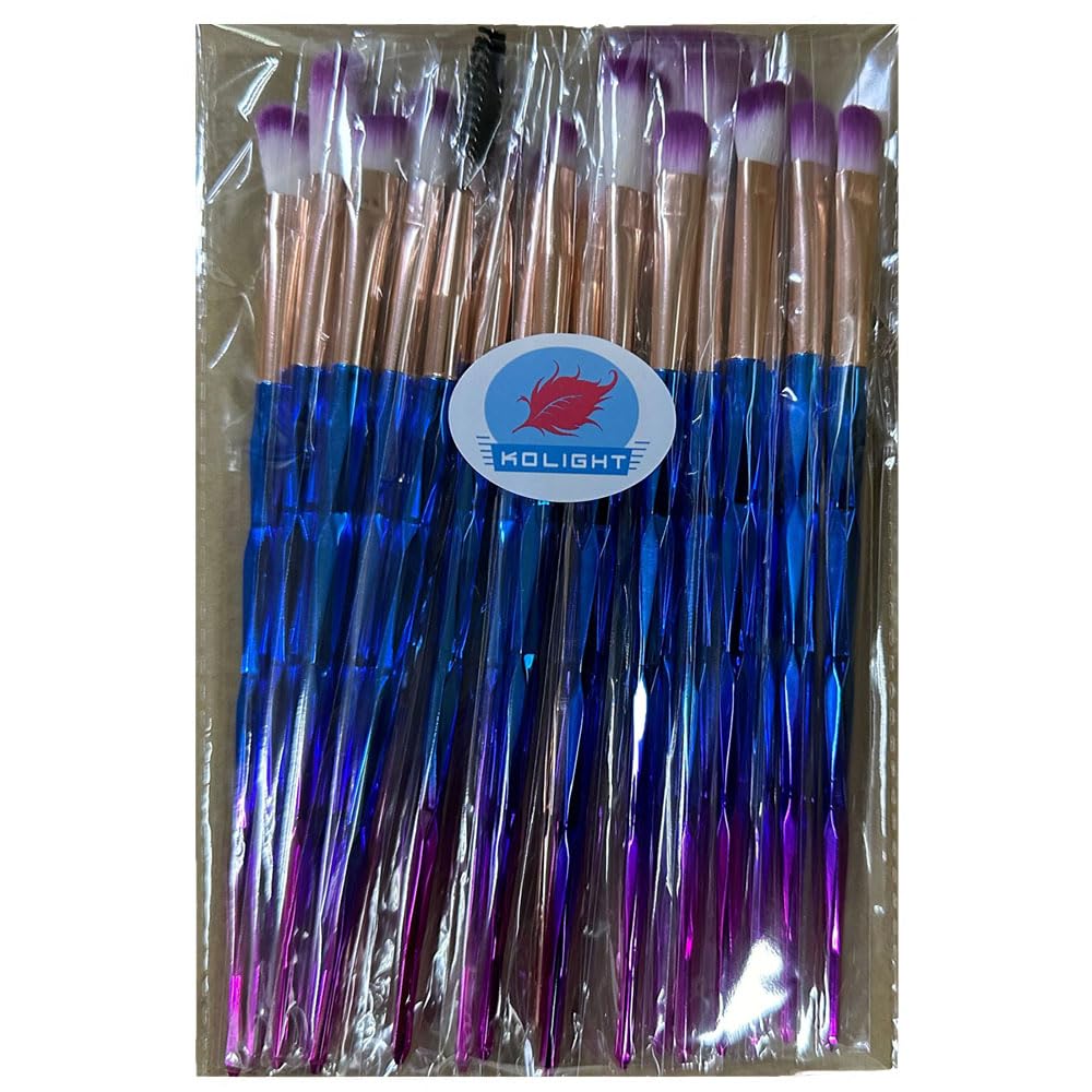 KOLIGHT brushes for eyeshadow, eyeliner, brows, lips, and nose.