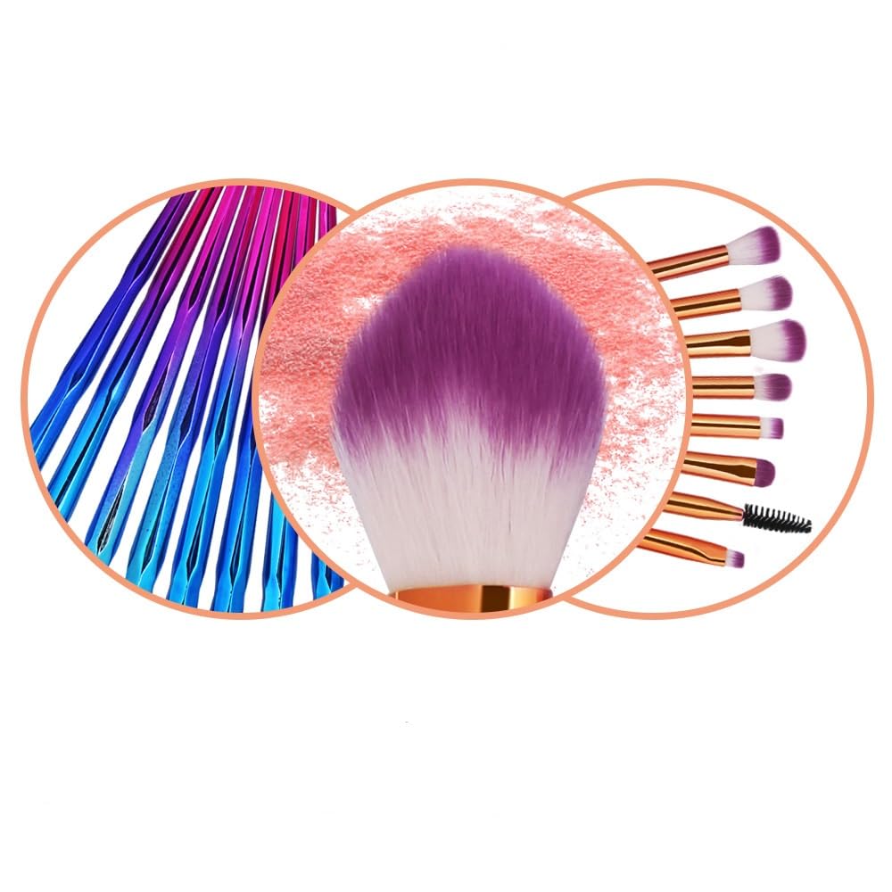 Goat hair and synthetic brush detail from KOLIGHT for versatile daily use.