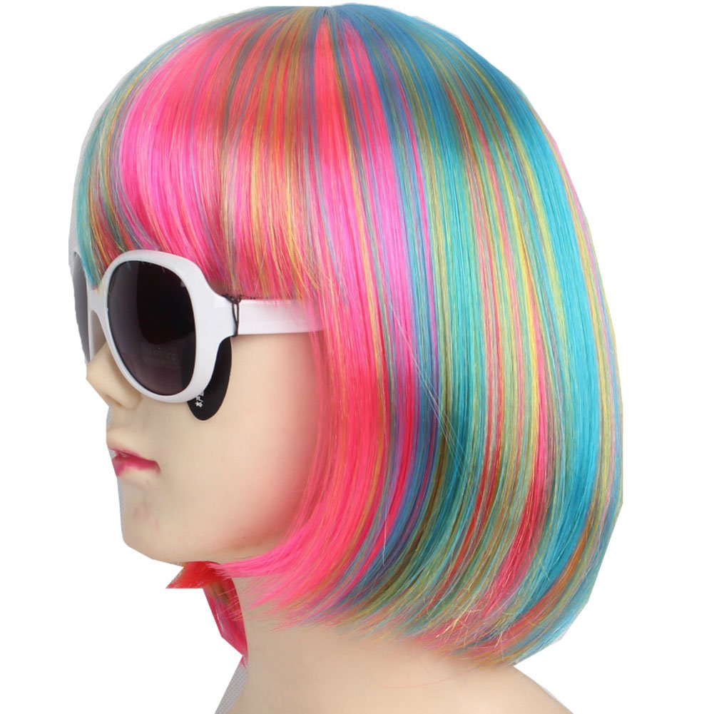 KOLIGHT blue halloween cosplay wig with cap and comb for easy wear.