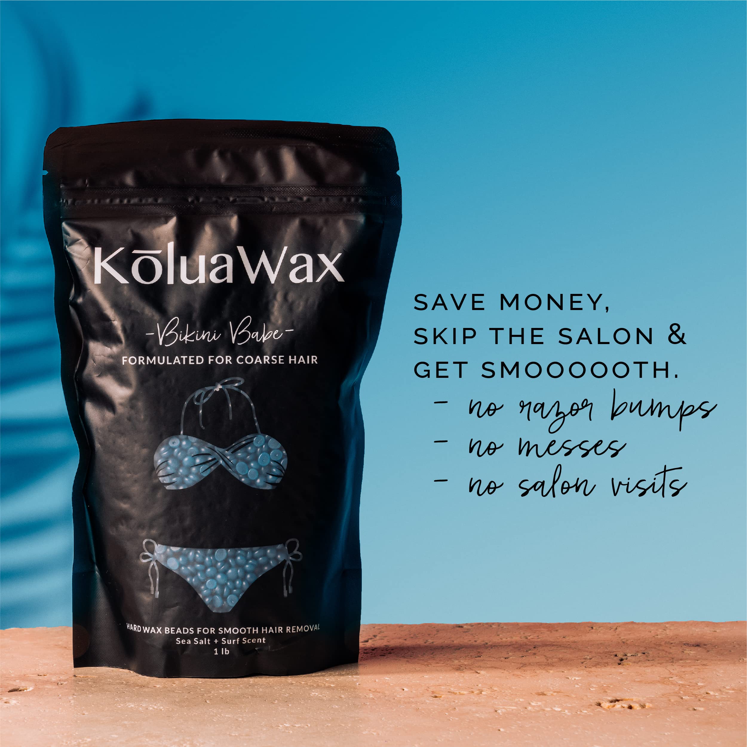 KoluaWax applicator sticks set with 10 large sticks for mess-free waxing