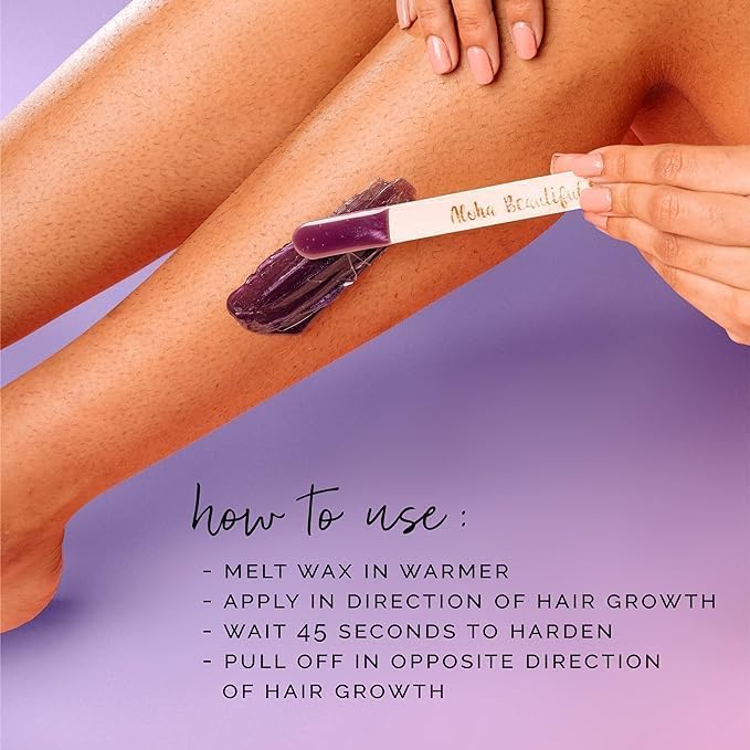 KoluaWax Lavender Bliss back beads for quick full-back hair removal