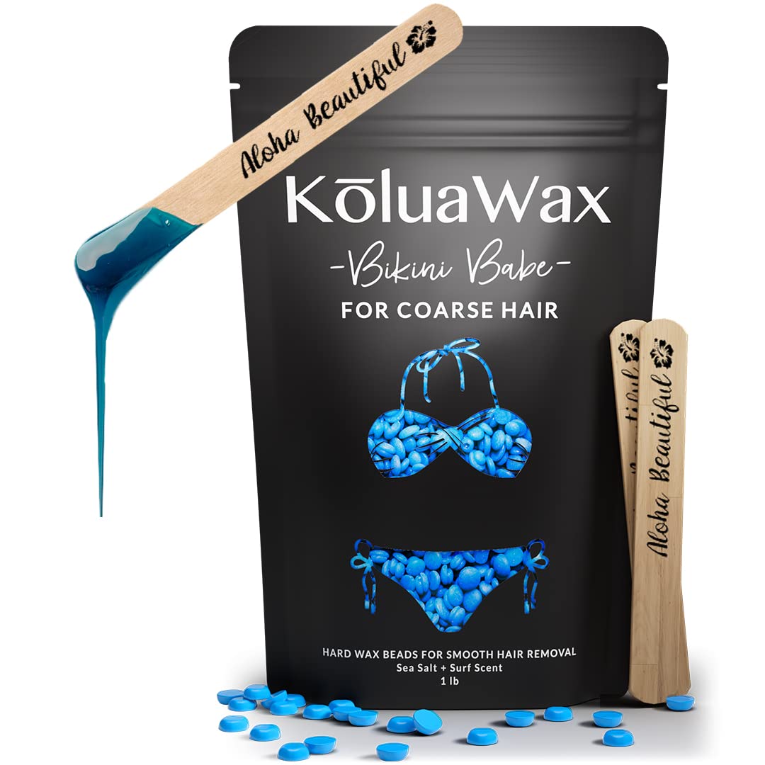 KoluaWax hard wax beads sea salt and surf pack for at-home hair removal