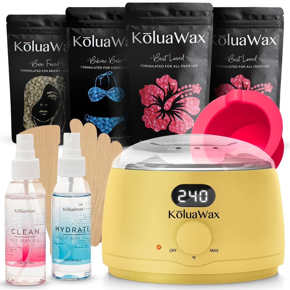 KoluaWax premium wax warmer enabling controlled, safe at-home waxing sessions.