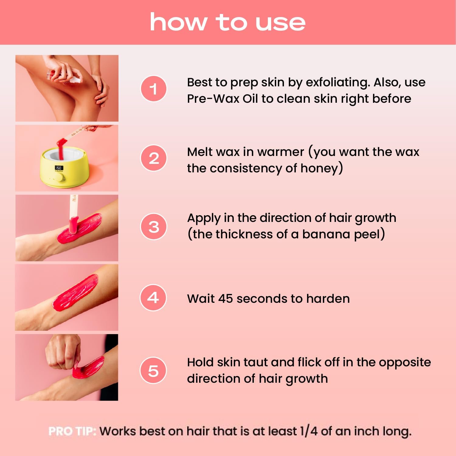 KoluaWax wax beads for face, brows, and legs care.