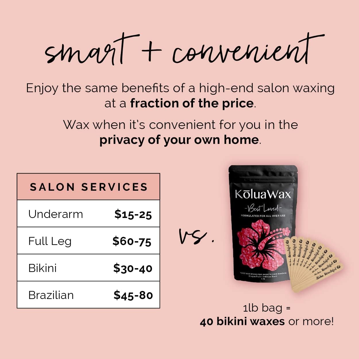 KoluaWax compatible with popular wax warmers for easy at-home sessions