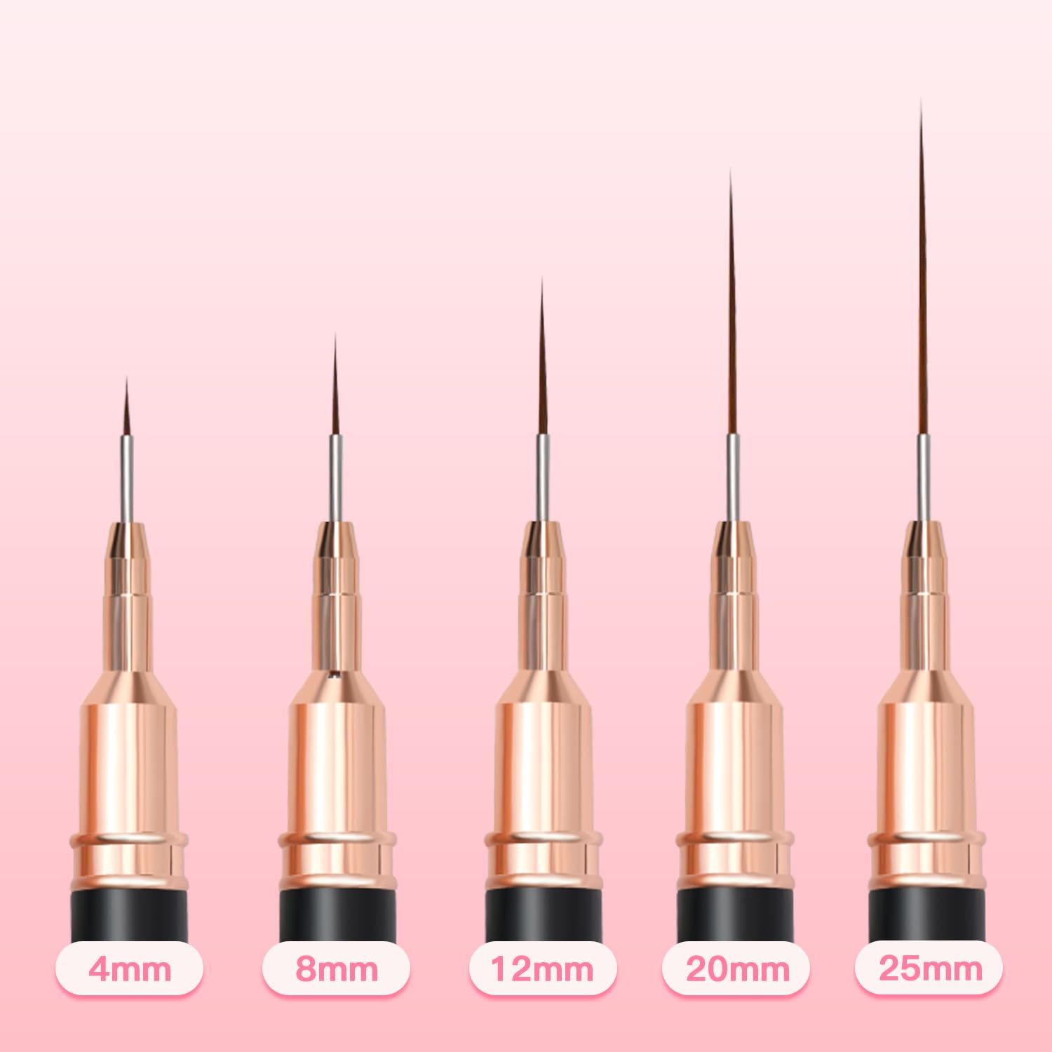 Komall 20mm nail art brush helps in broad strokes for design bases