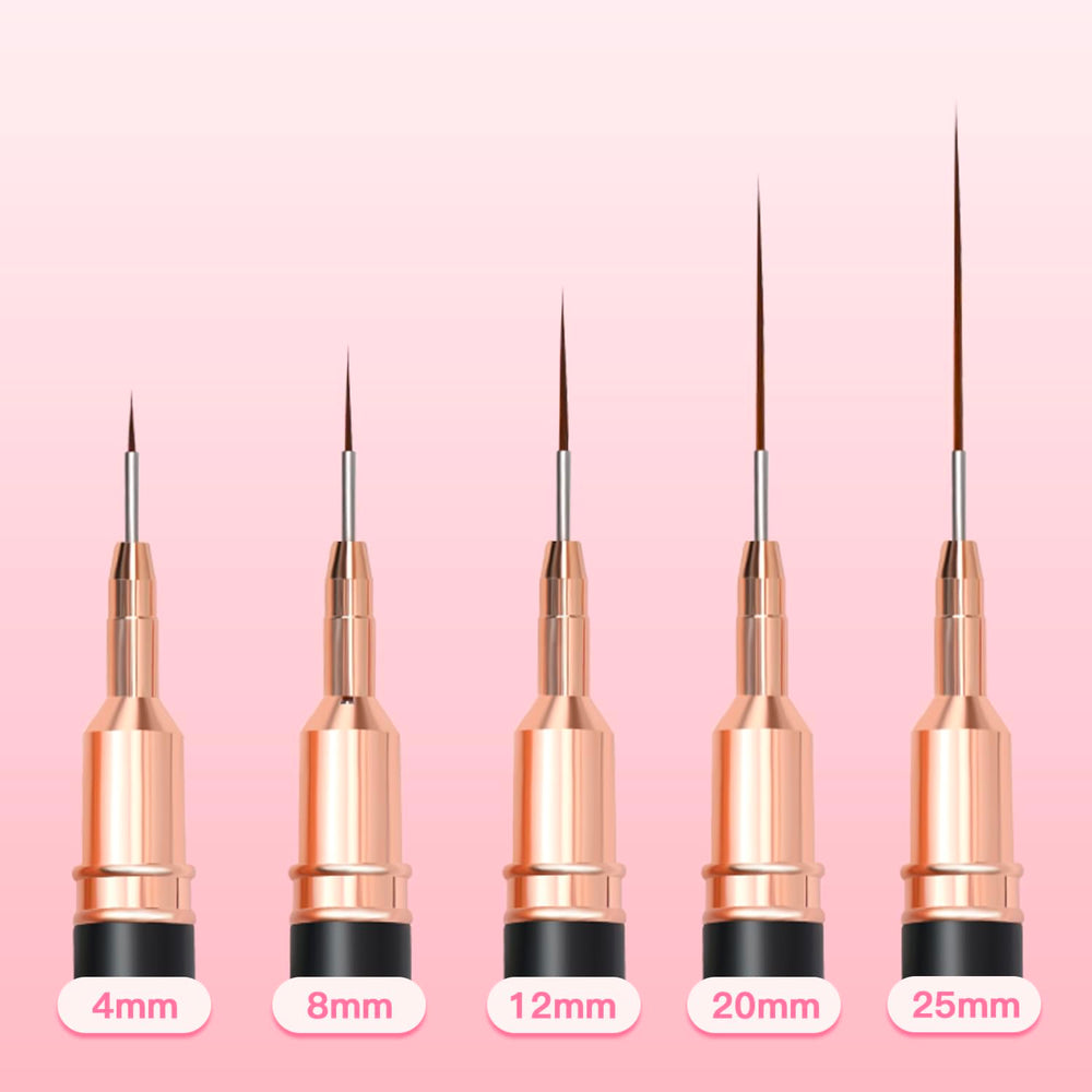 Komall 20mm nail art brush helps in broad strokes for design bases