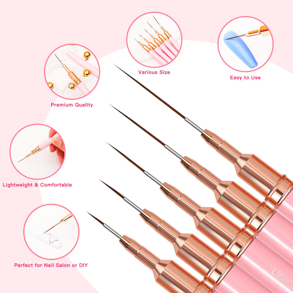 Komall 25mm liner brush for long, clean strokes and intricate motifs