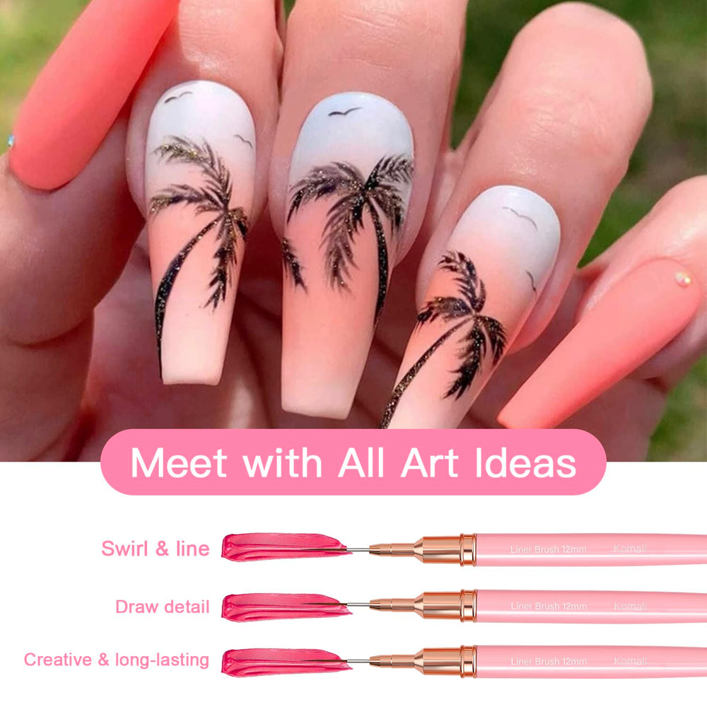 Komall 4mm liner brush for precise lines and fine detailing