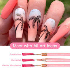 Komall 4mm liner brush for precise lines and fine detailing