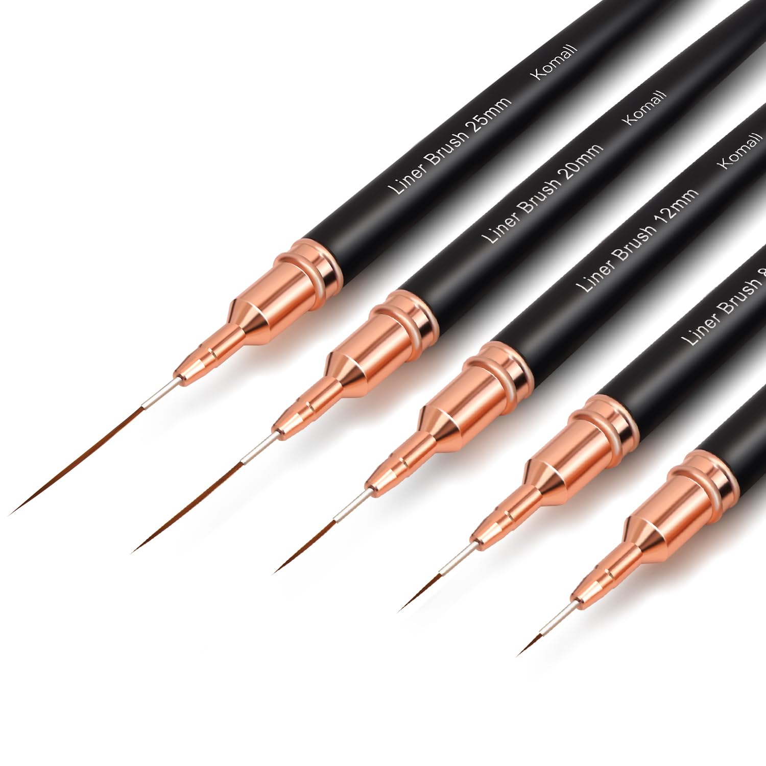 Komall Metallic Nail Art Brush 4mm for precise lines and clean detailing