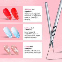 Komall 11mm liner brush for fine outlines and motifs