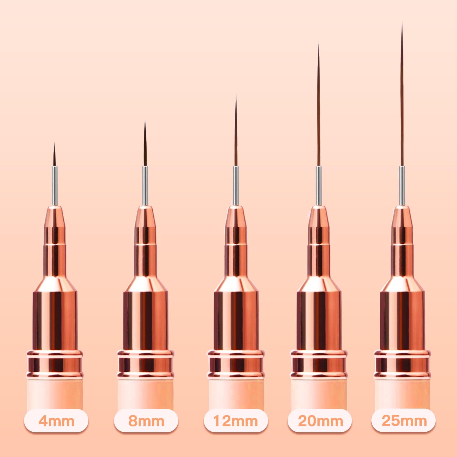 Komall Metallic Nail Art Brushes 25mm brush for large areas and bold accents.