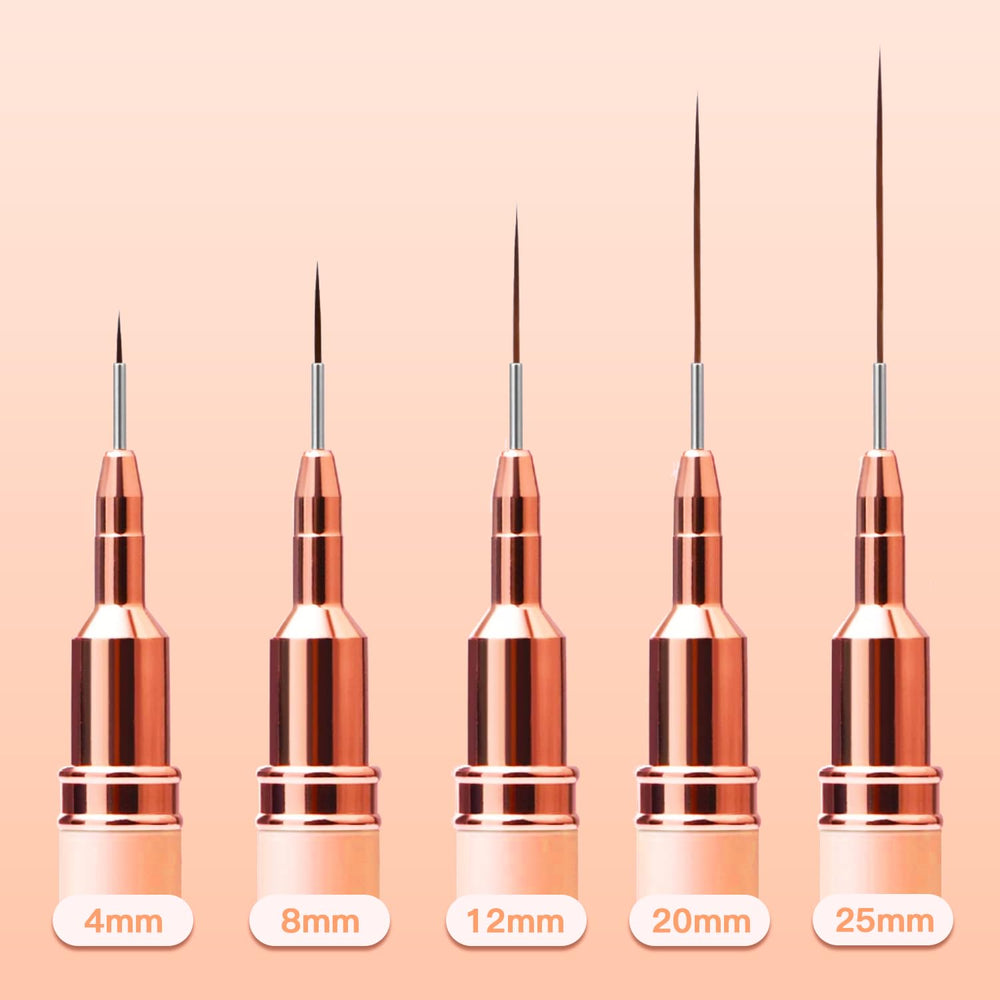 Komall Metallic Nail Art Brushes 25mm brush for large areas and bold accents.