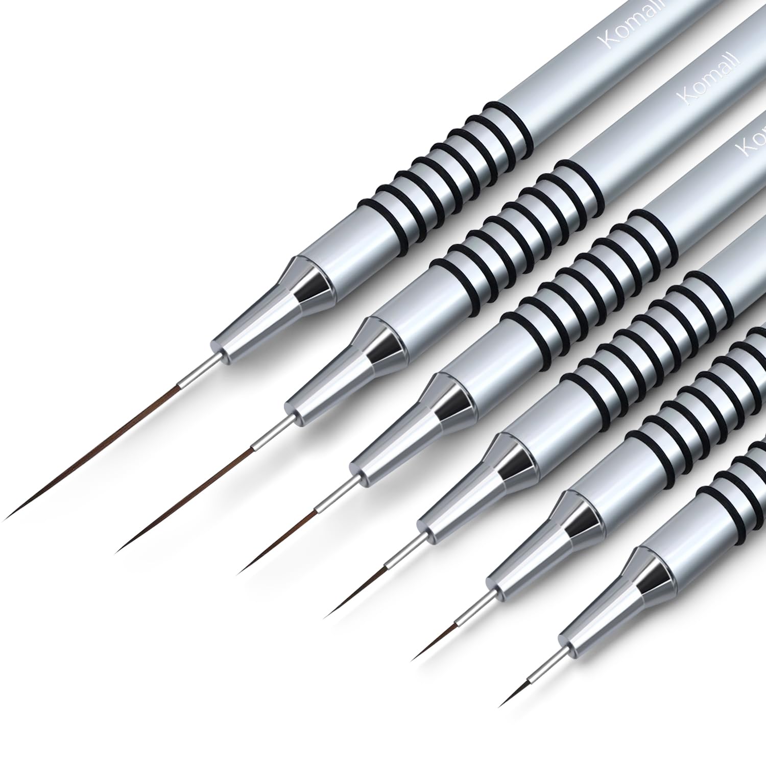 Komall 5mm nail art brush tip for precise gel line work