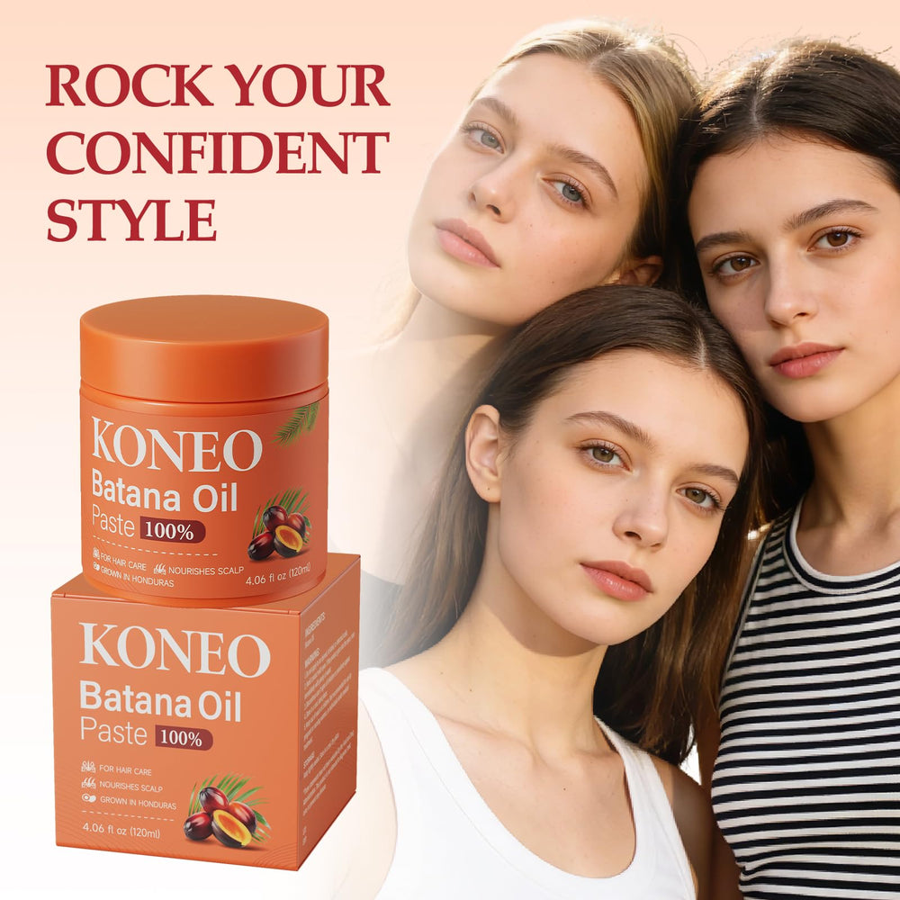 KONEO Packaging box and product bottle on clean background.