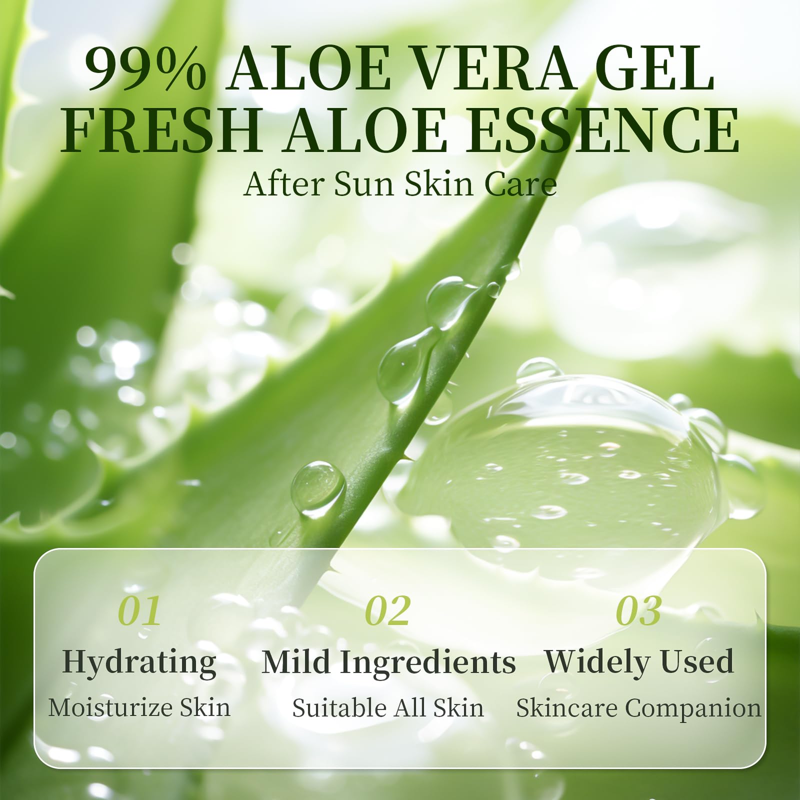 KONEUK Aloe Vera Gel absorbs quickly with no sticky residue, leaving skin smooth.