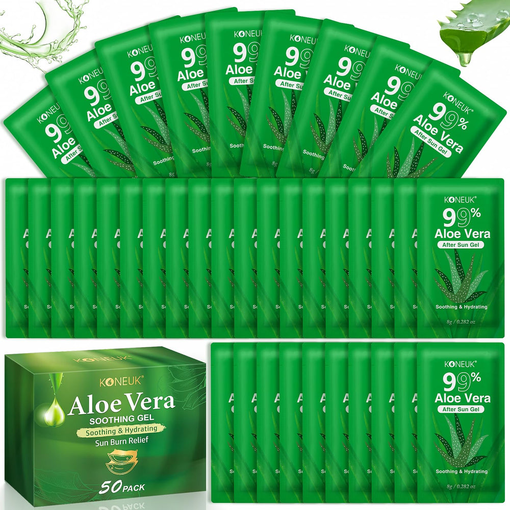 KONEUK gel de aloe vera en paquetes de 50 para uso diario en la piel