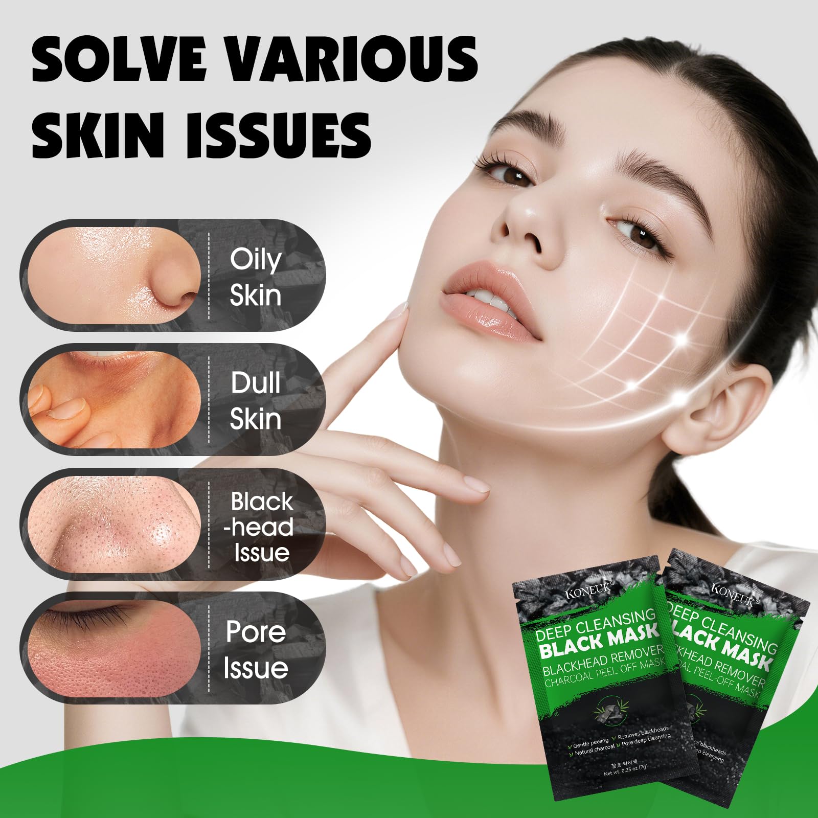 KONEUK brocha aplicadora para distribuir la mascarilla de forma uniforme.