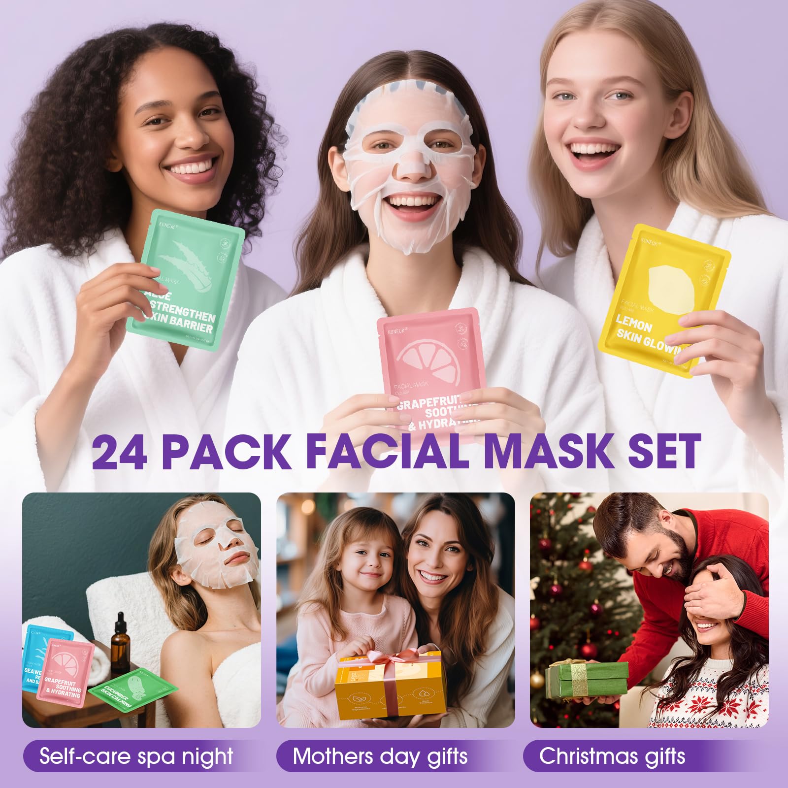 Mascarilla KONEUK de aguacate para nutrición y confort cutáneo.