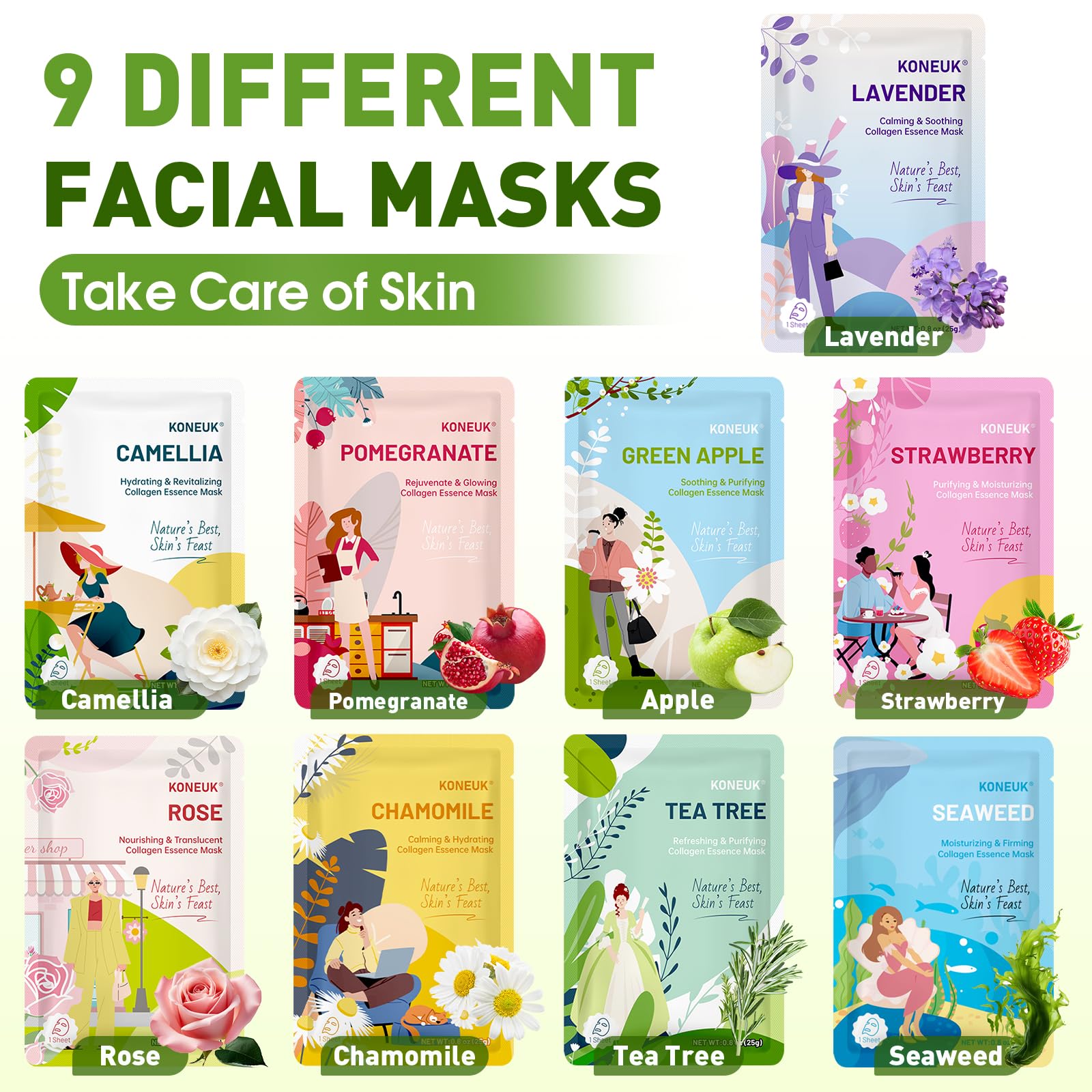 Mascarilla de algas de KONEUK, aporta frescura al rostro