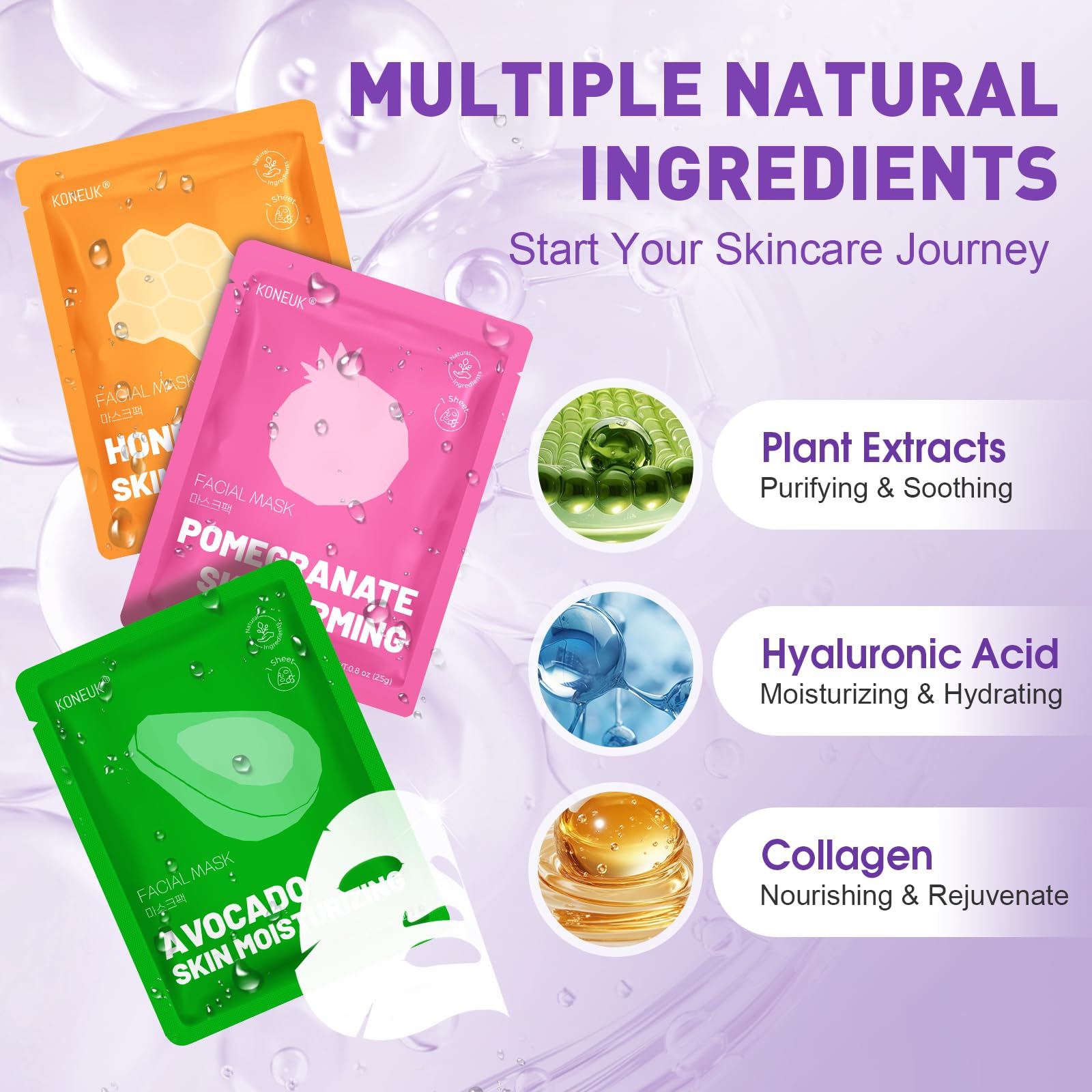 Mascarilla KONEUK de Aloe refrescante para piel cansada.