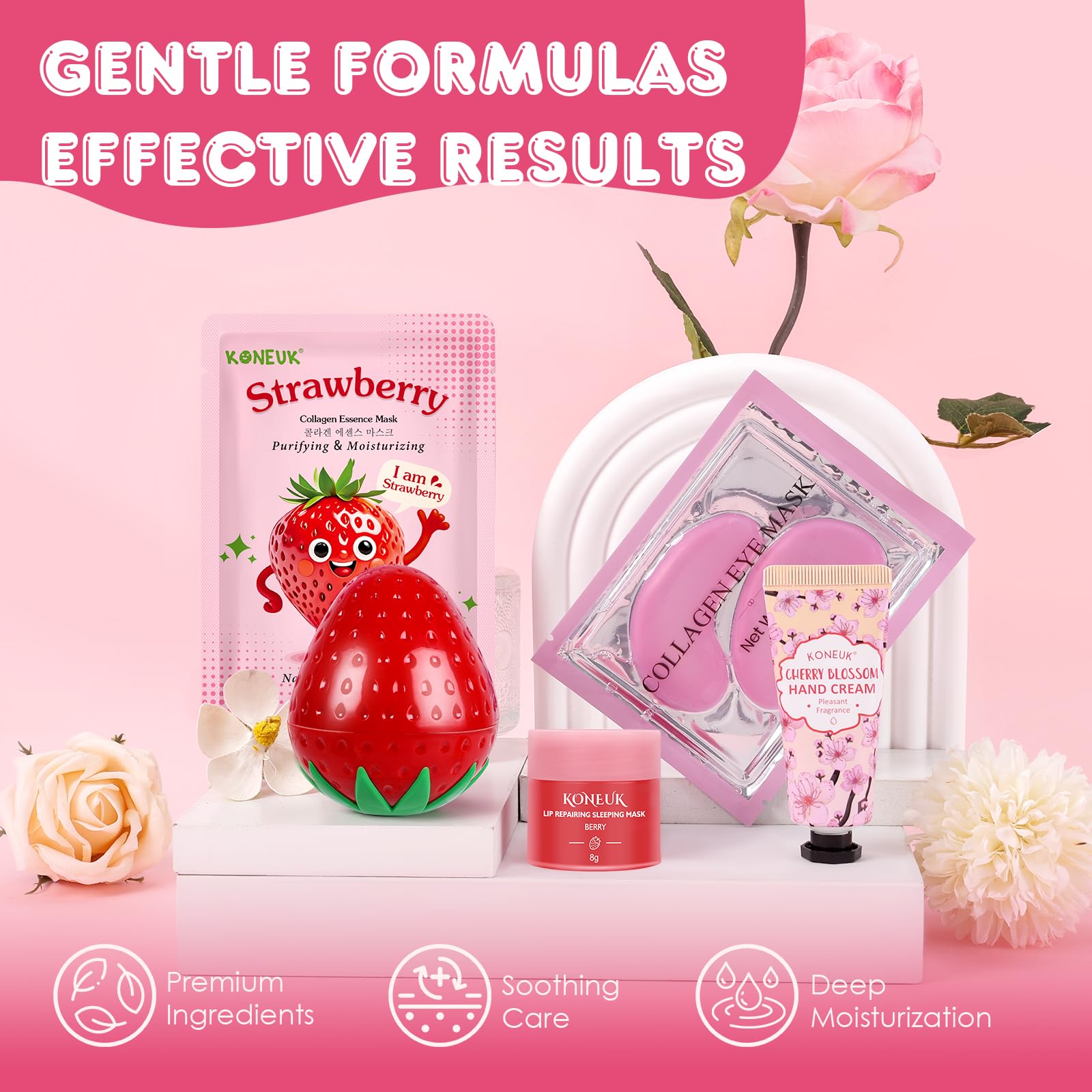 Mascarillas faciales nutritivas de KONEUK para hidratación profunda