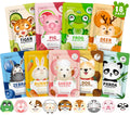 KONEUK 18 Pack Animal Face Masks for Kids – Hydrating Sheet Masks for Teens, Gifts & Spa Parties