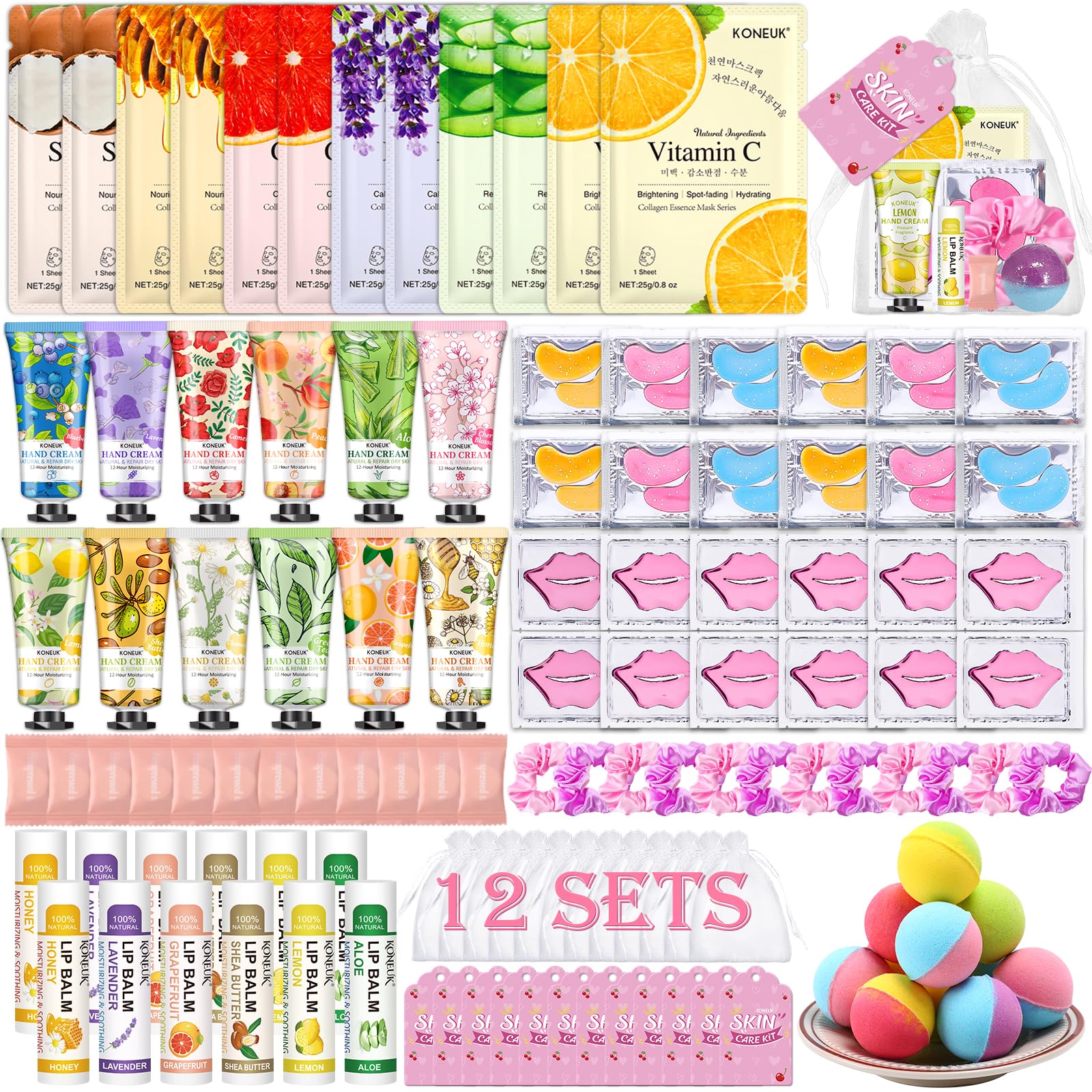 KONEUK spa party kit face masks for hydrating facial care at home