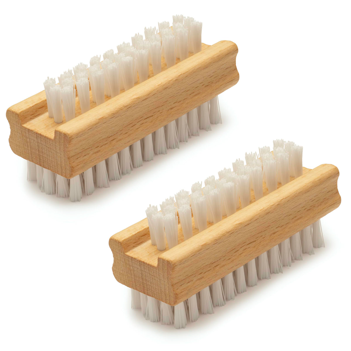 KONEX non-slip wooden two-sided brush for durable cleaning