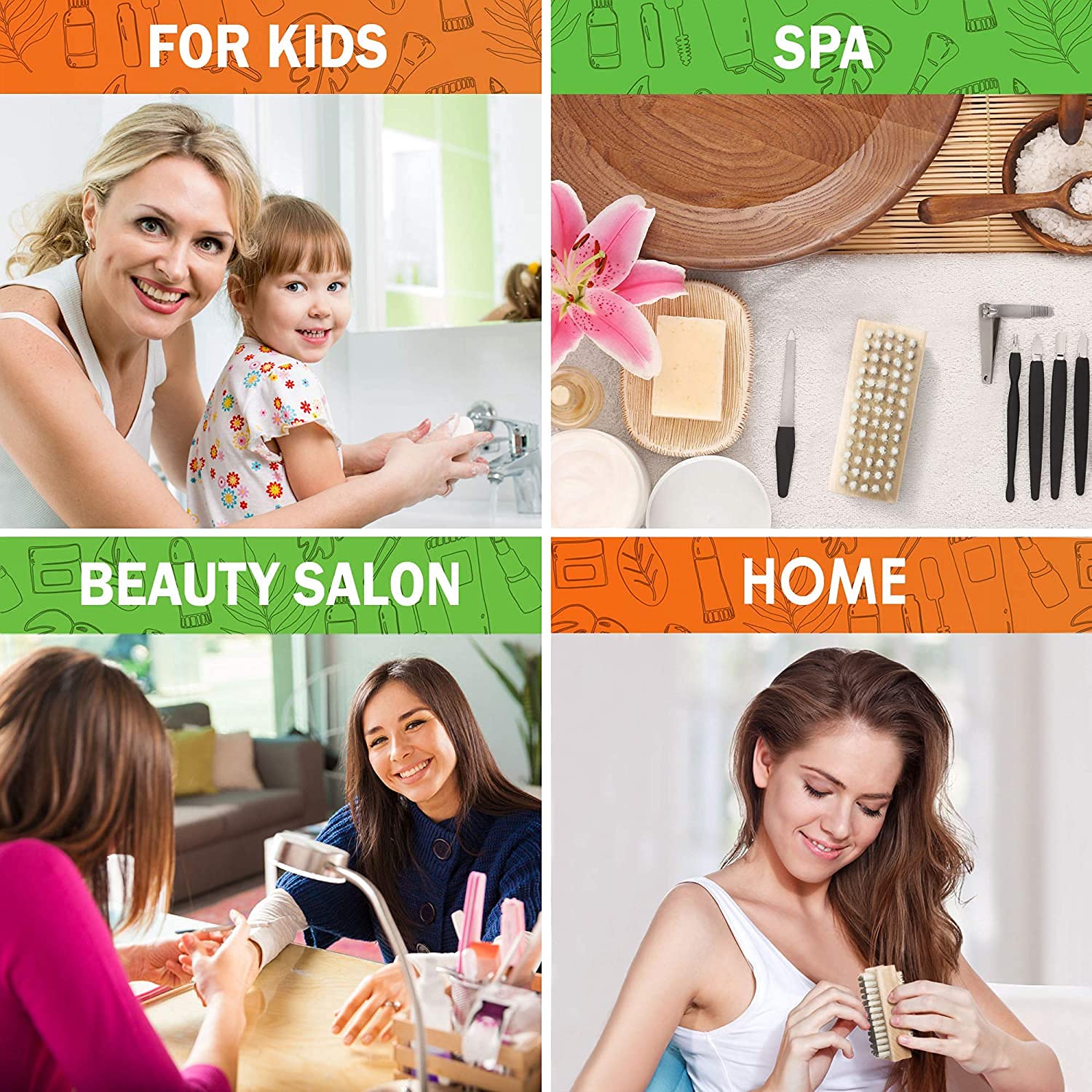 KONEX compact travel-ready brush for dirty nails on the go