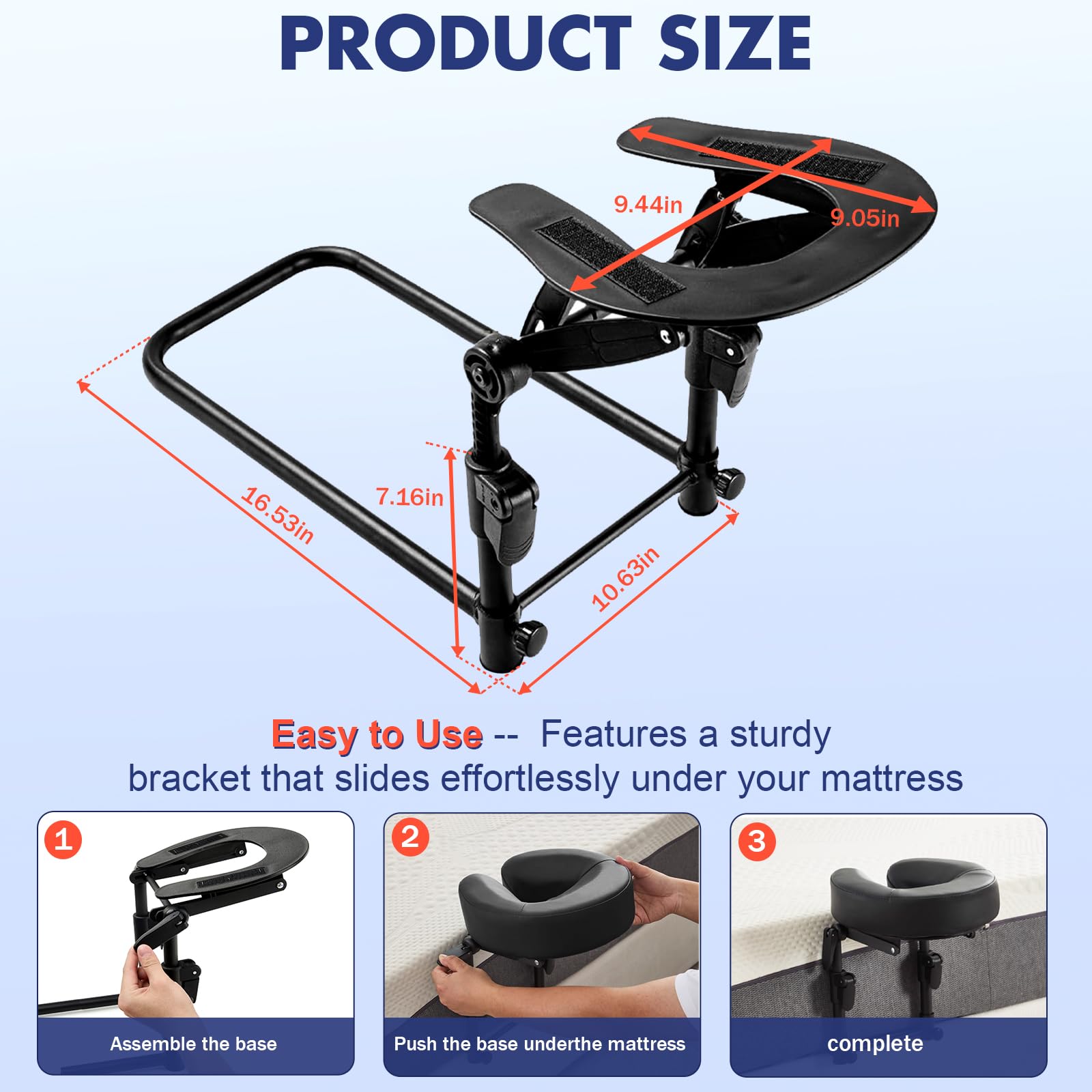 KONOVOLY medical-grade PU leather pillow resists oils and fluids