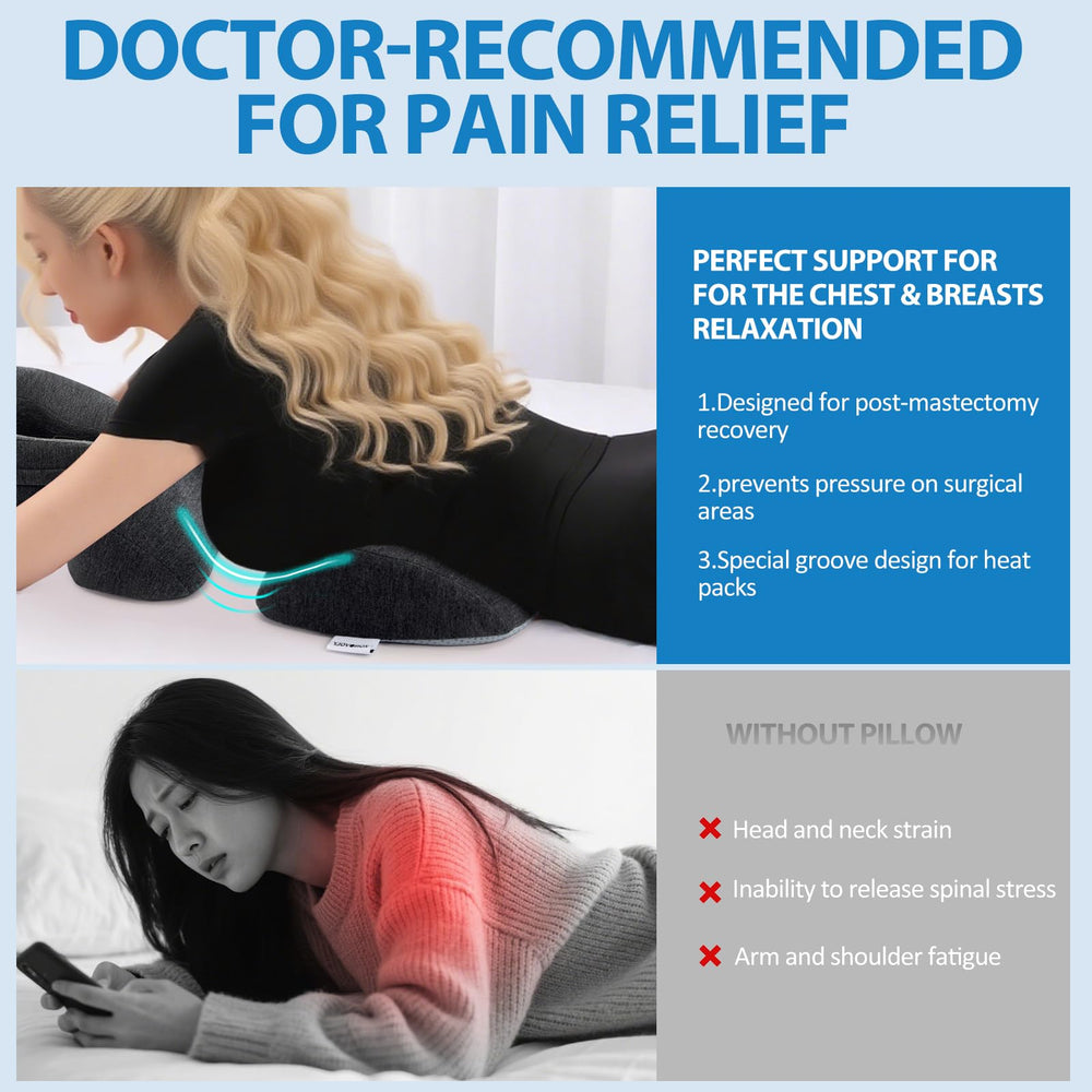 Gentle contour supports shoulders and chest during massage