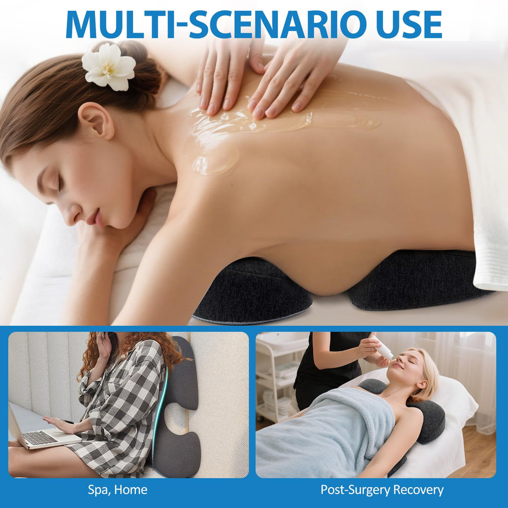 Supports body alignment during side, back, and stomach sleeping