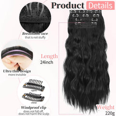 KooKaStyle double-weft design with secure clips for comfortable wear.
