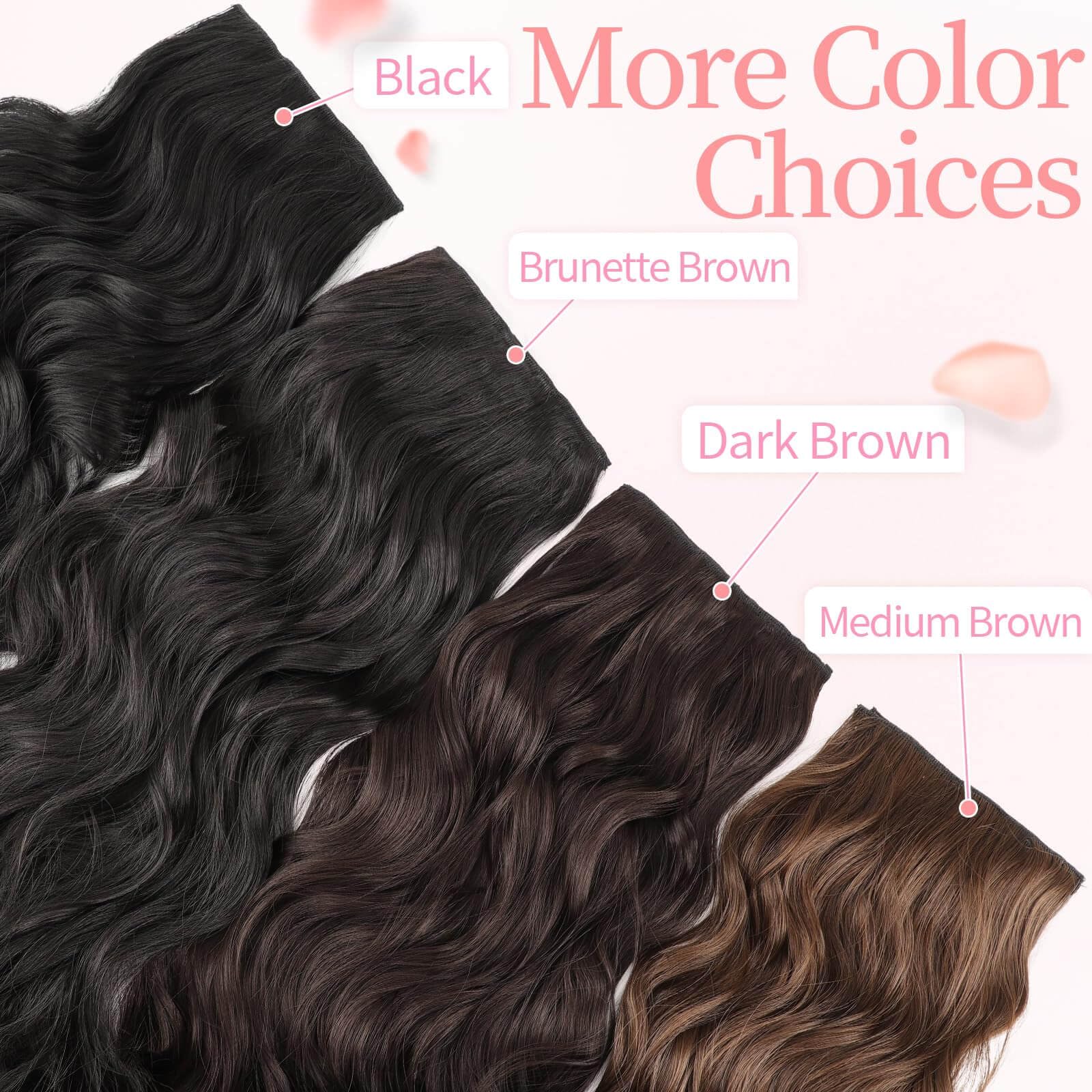 KooKaStyle four-clip weft offers flexible styling across lengths.