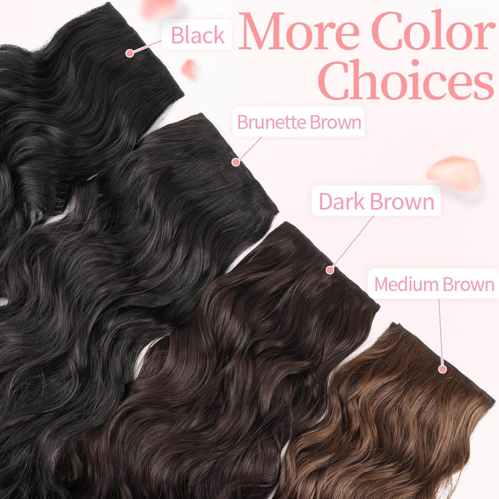 KooKaStyle four-clip weft offers flexible styling across lengths.