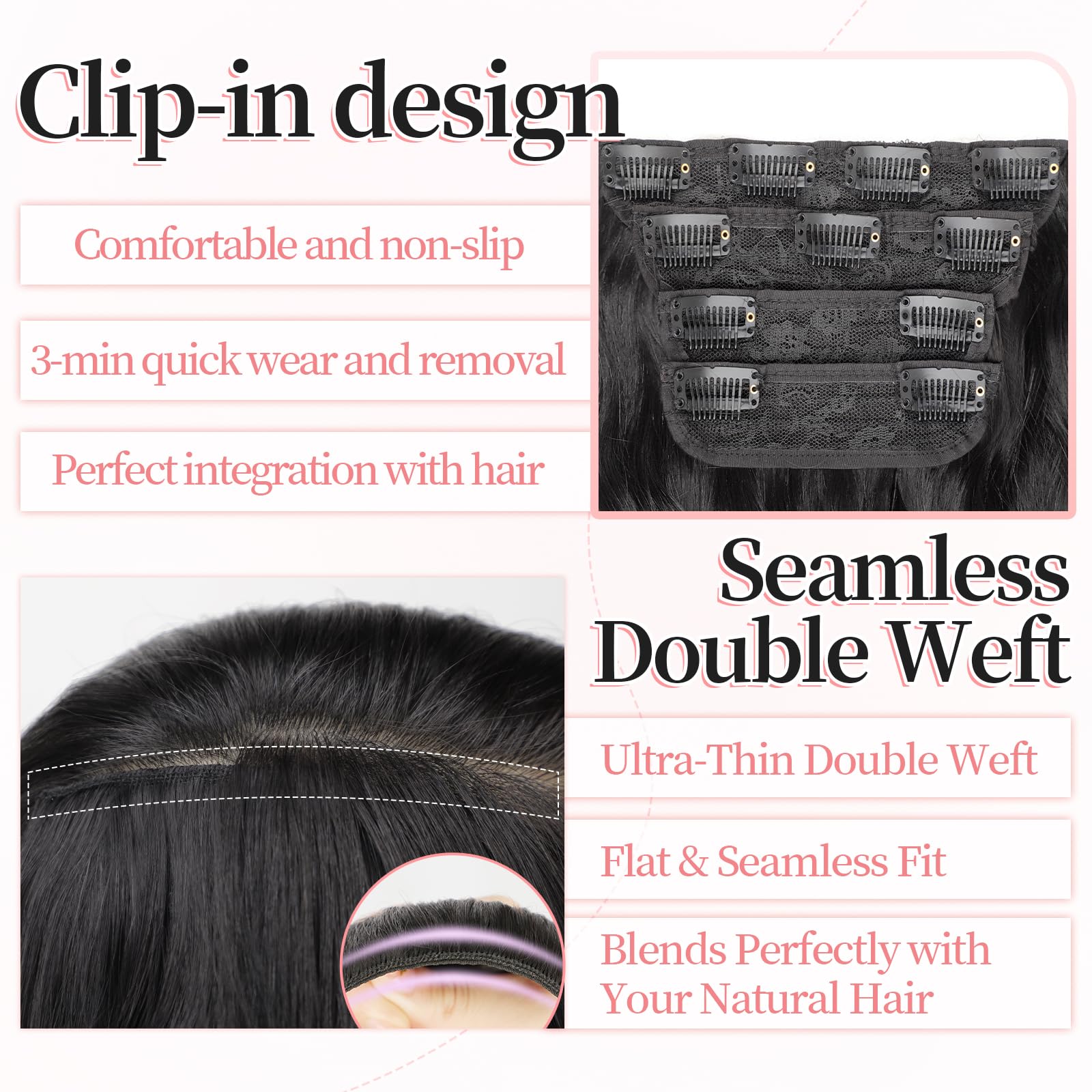 KooKaStyle natural-looking extensions blend with your hair for fuller daily looks.