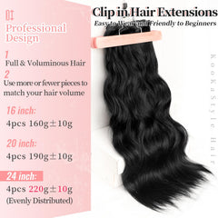 KooKaStyle stainless clips ensure comfortable, snag-free attachment.