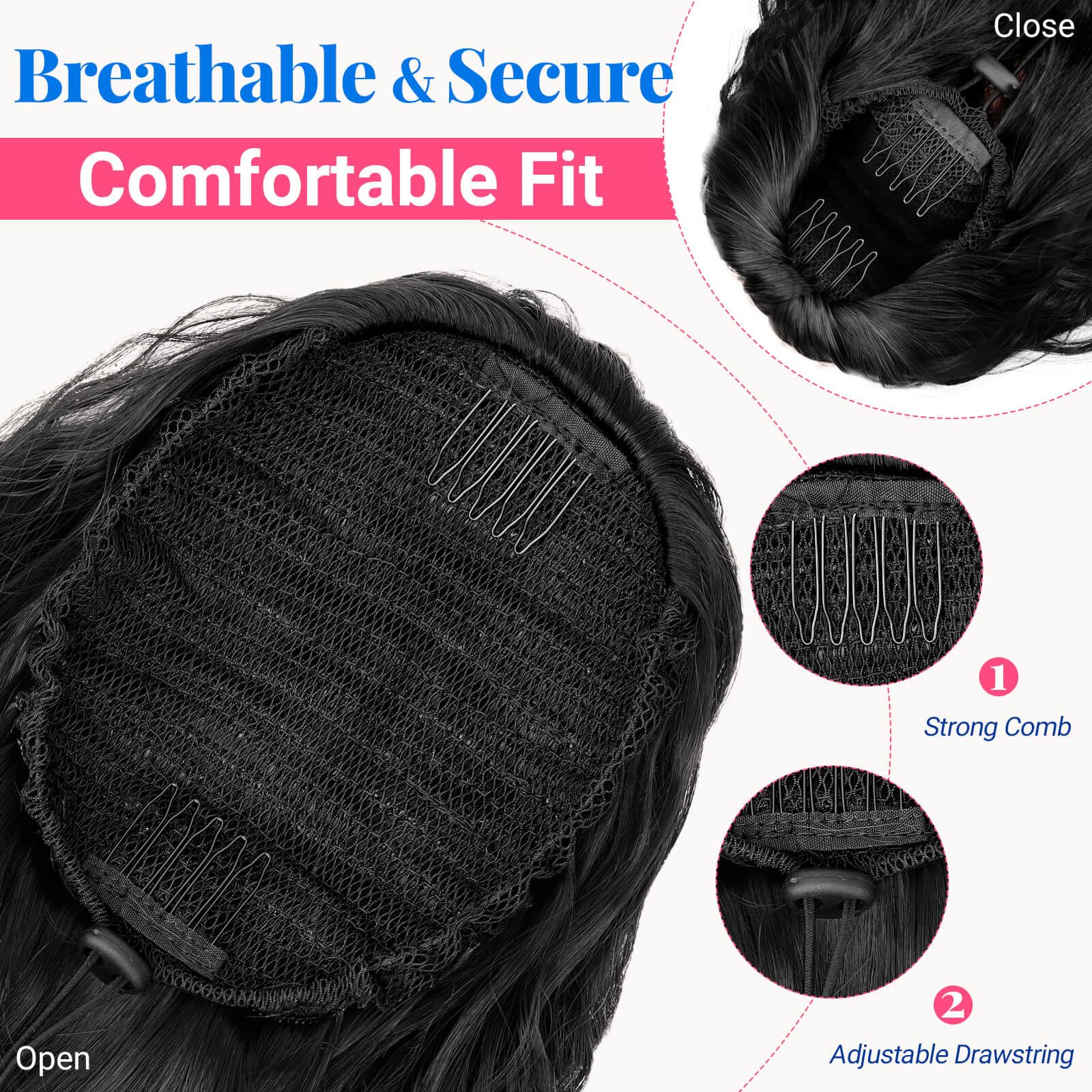 Koookastyle closeup of heat-resistant synthetic fiber shine