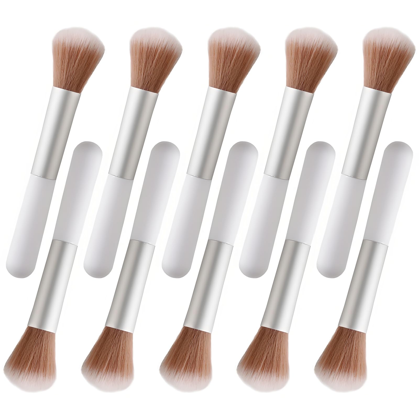 Kootinn 10-piece fluffy brush set with mushroom design for versatile makeup application