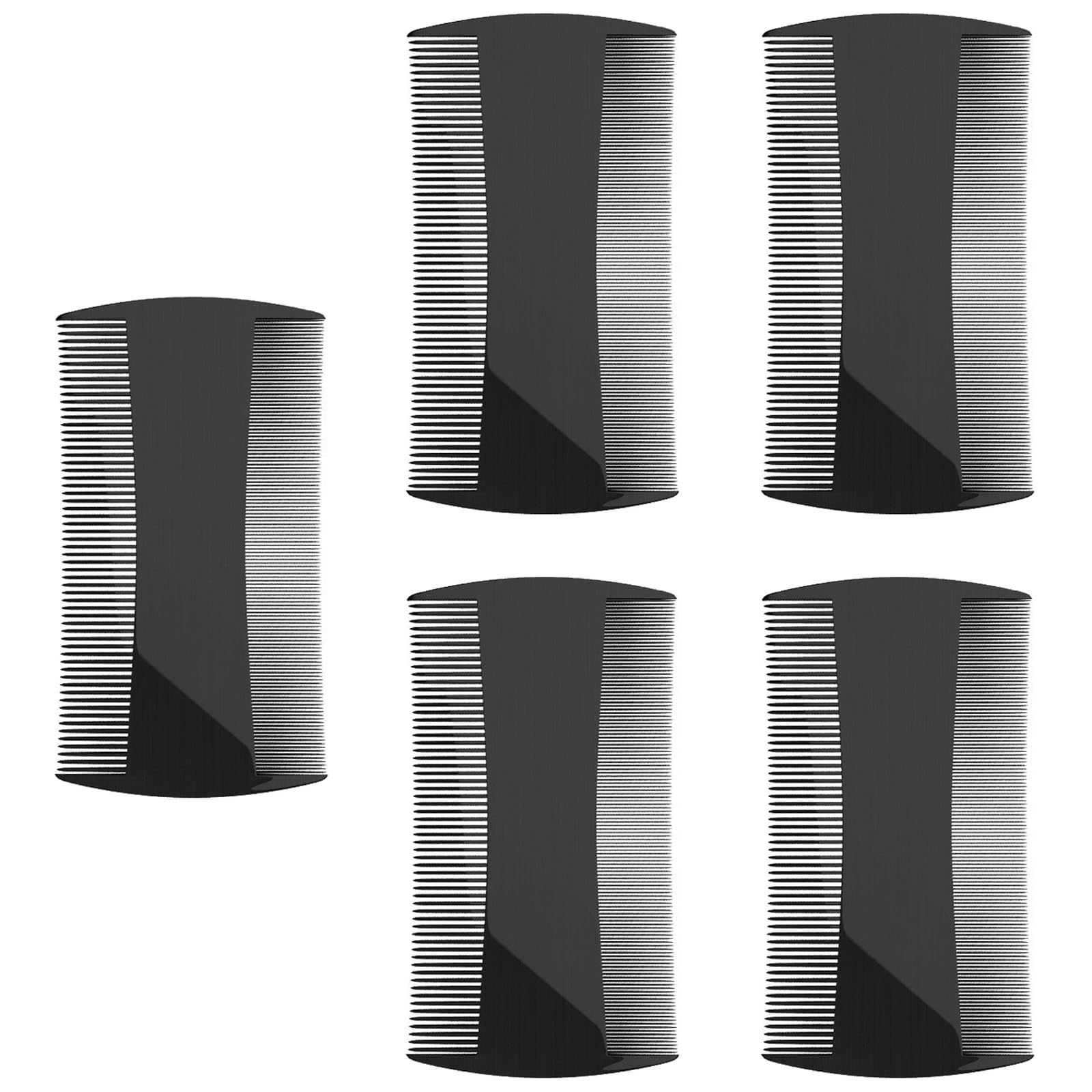 Kootinn 5-pack pocket comb with dual teeth for versatile styling on the go.