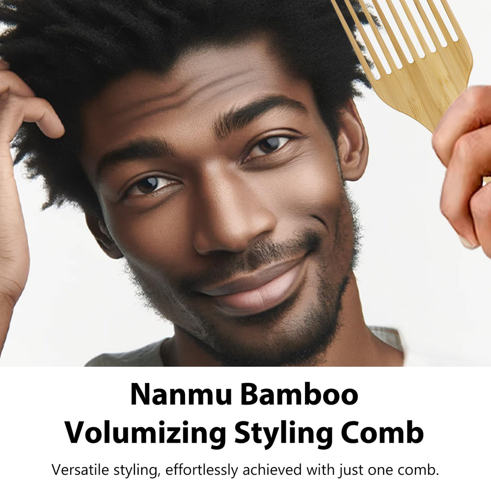 Kootinn bamboo anti-static comb close-up highlighting snag-free grooming.