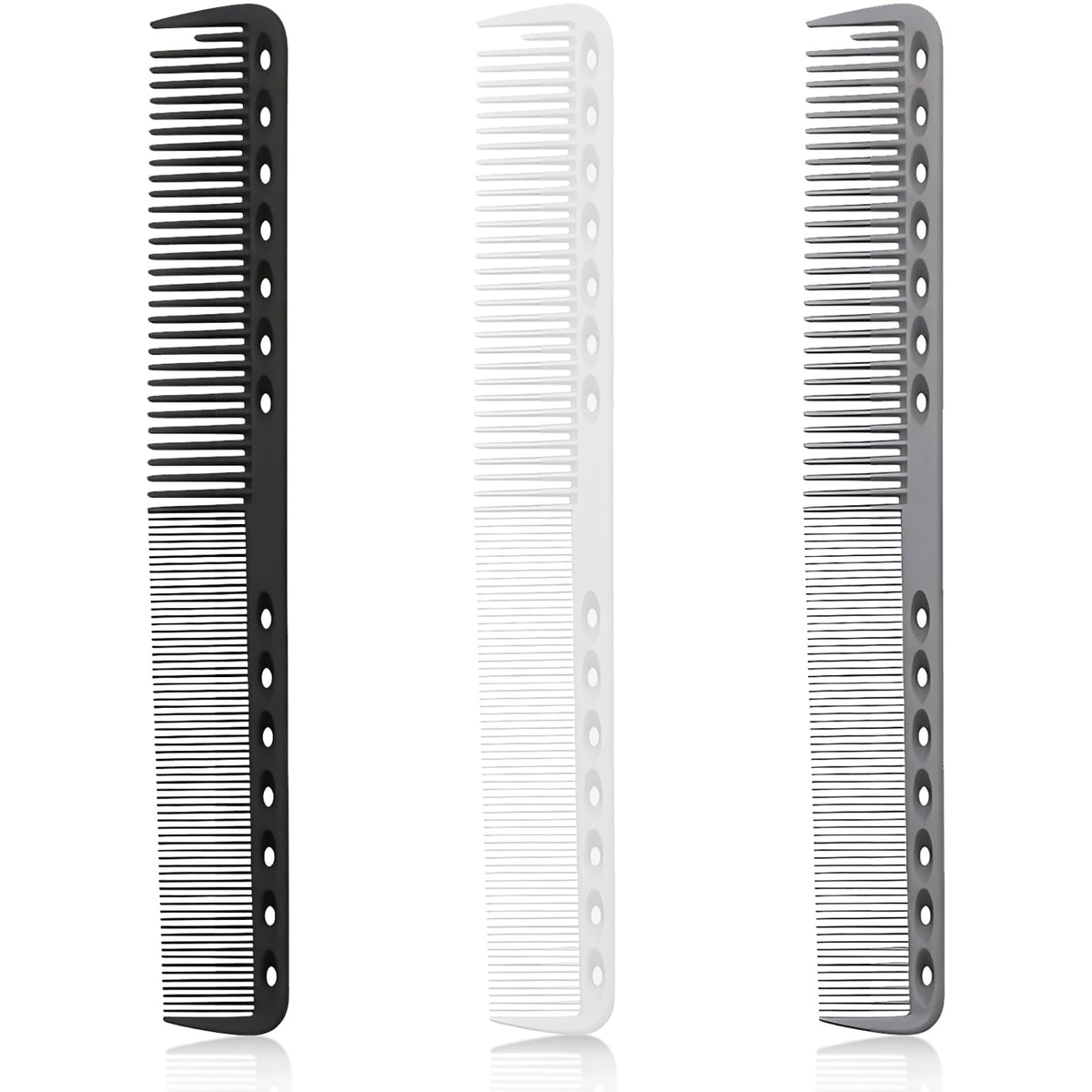 Kootinn carbon fiber salon comb set black for precise cutting