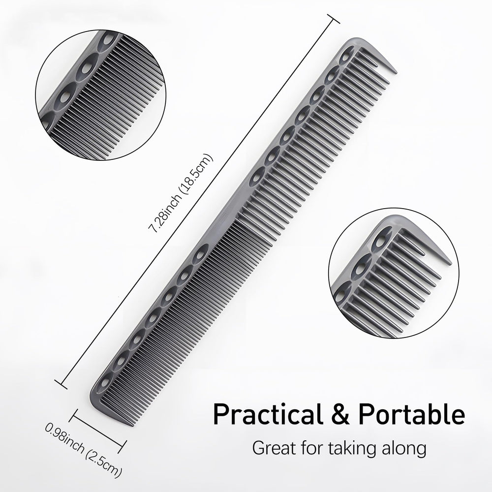 Kootinn carbon fiber salon comb set white for anti-static styling