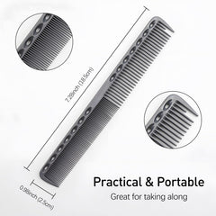 Kootinn carbon fiber salon comb set white for anti-static styling
