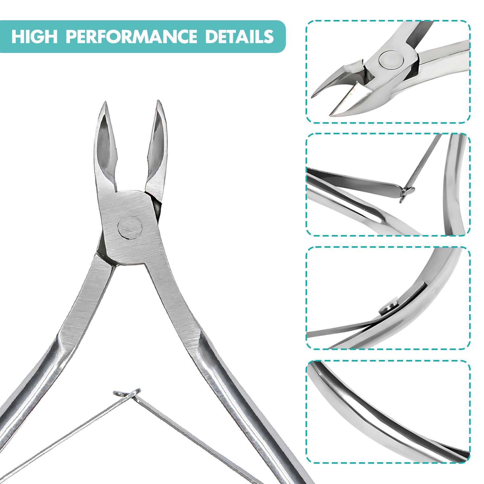 Kootinn nail cuticle nipper stainless steel blade delivers sharp trimming.