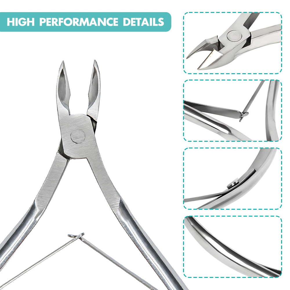 Kootinn nail cuticle nipper stainless steel blade delivers sharp trimming.