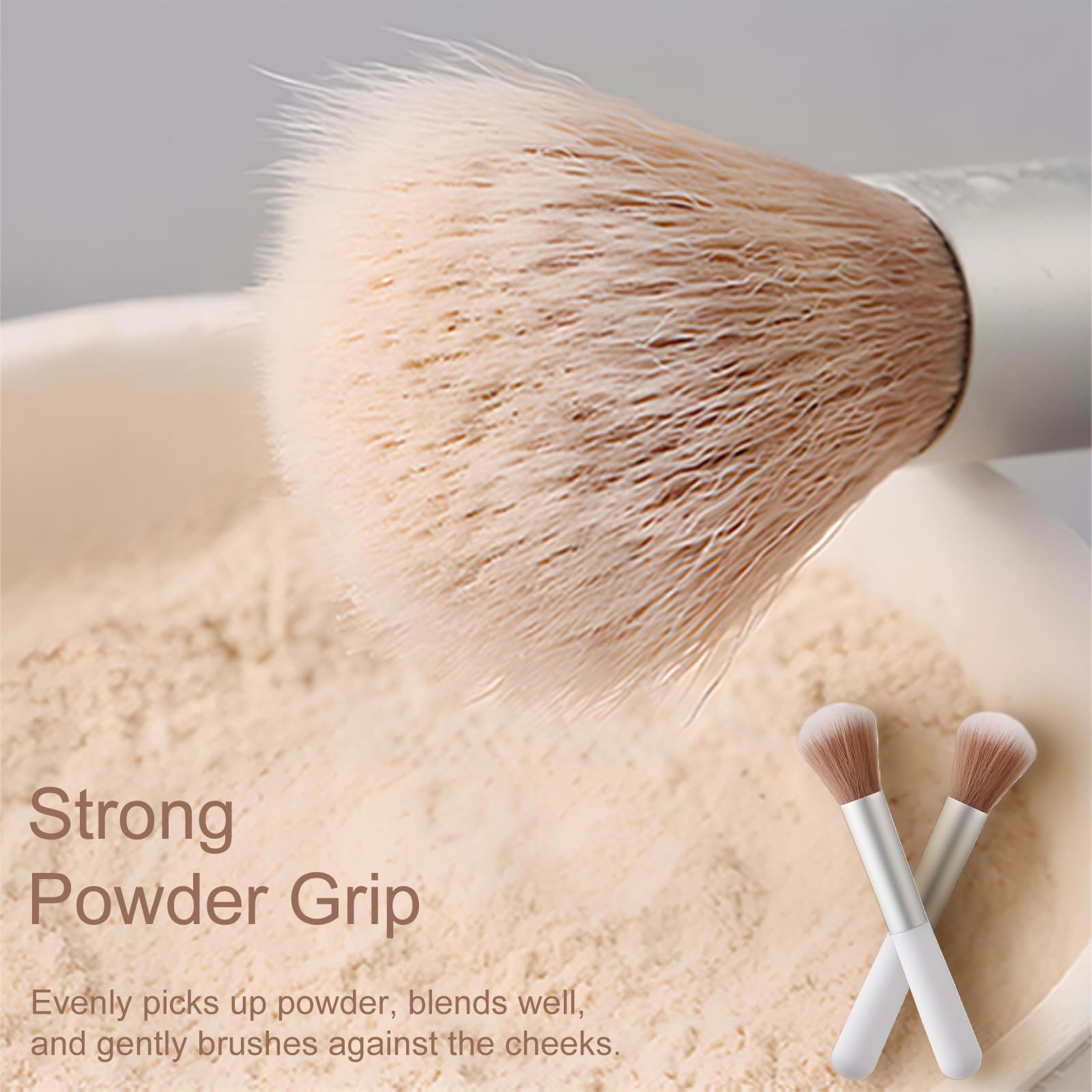 Kootinn powder brush with soft bristles for smooth finish